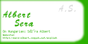 albert sera business card